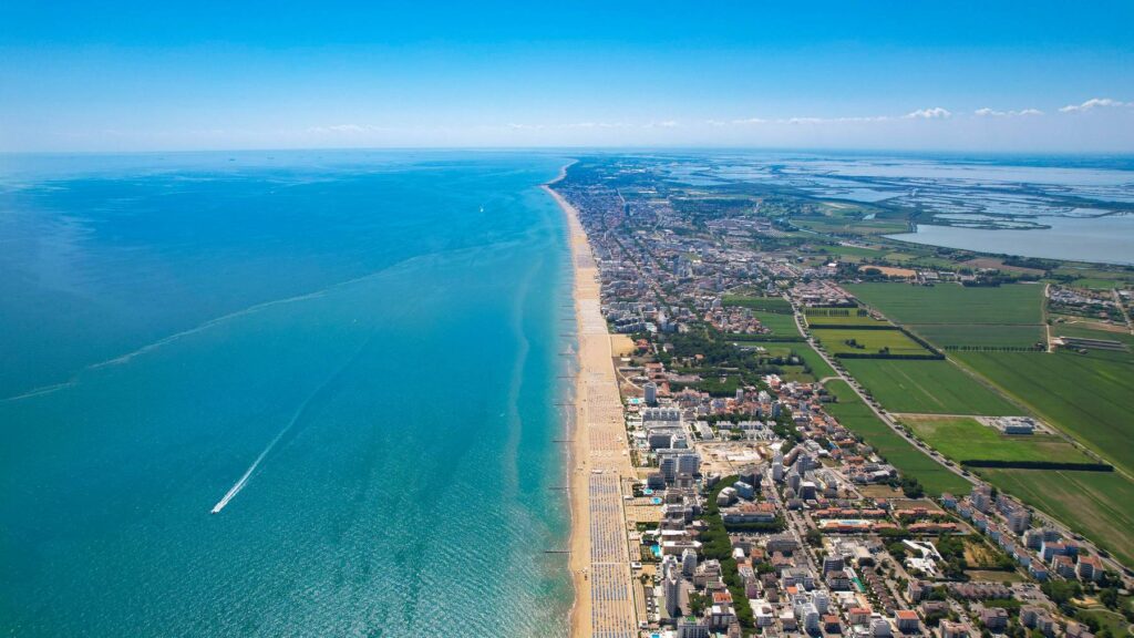 Aerial view of Jesolo beach