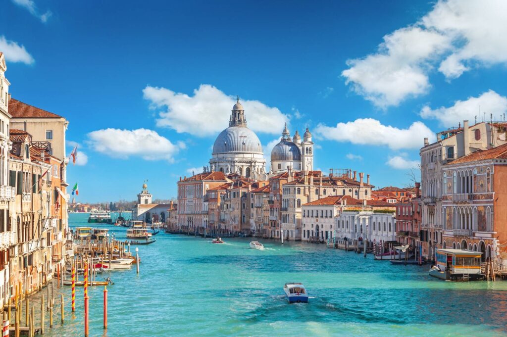 The Grand Canal and the Salute Basilica in Venice
