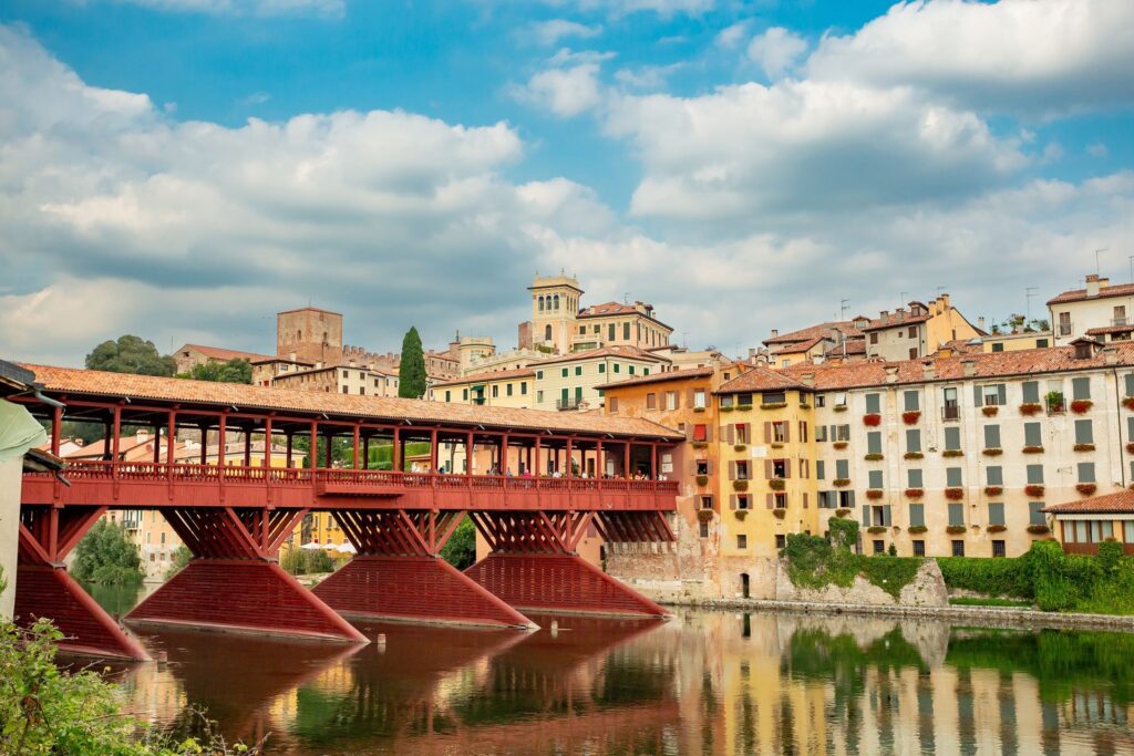 The Old Bridge (Ponte degli Alpini) over the Brenta in Bassano del Grappa