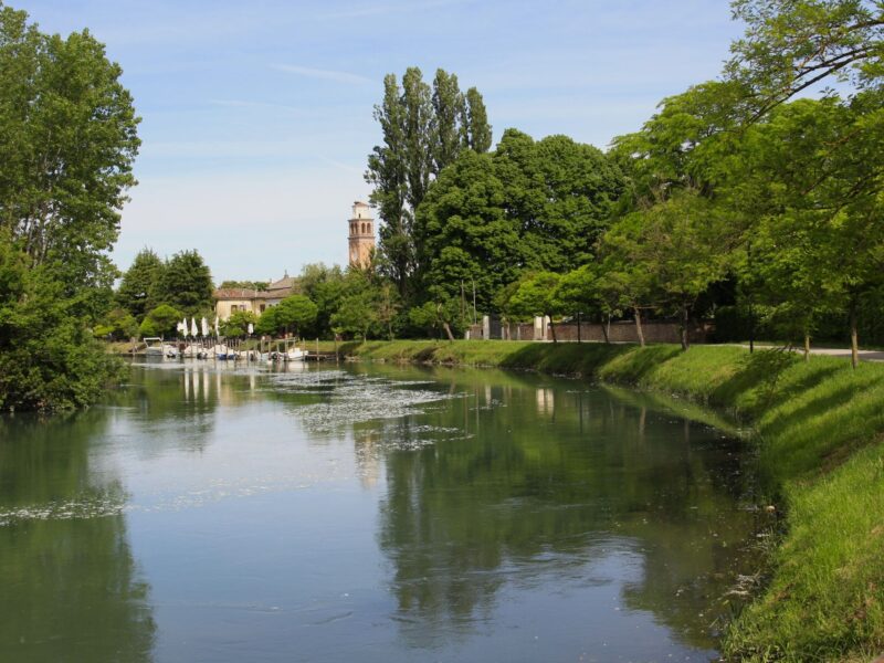 Il fiume Sile e l'alzaia a Cendon di Silea