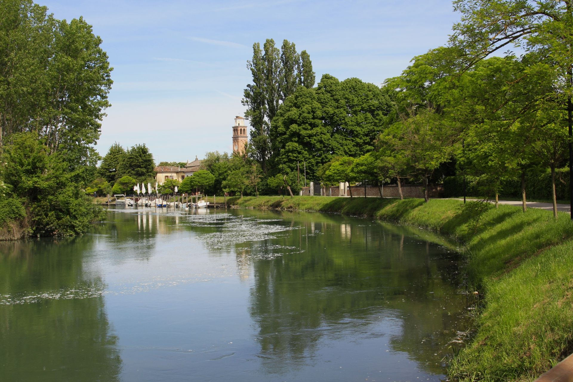 Il fiume Sile e l'alzaia a Cendon di Silea