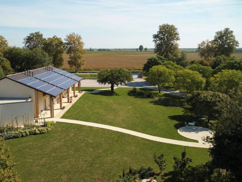 Aerial view of the Casa Fiorindo garden